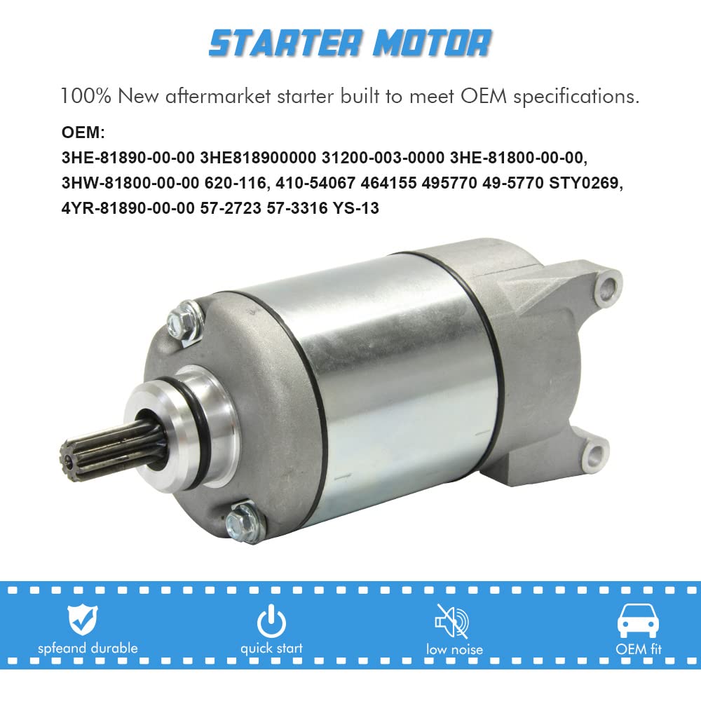 Starter Motor Replacement For Yamaha Atv Yfm350 Yfm35 Yfm 350 Bruin Grizzly 350 2004-2015 Woverine 350 2006-2009 Yamaha Bruin 35