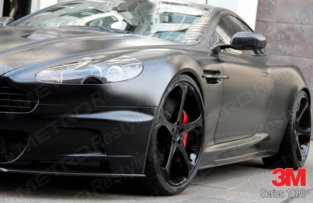 3M Car Wrap Vinyl Film S12, Satin Black, 5ft x 4ft (20 sq ft), Durable Vinyl Material