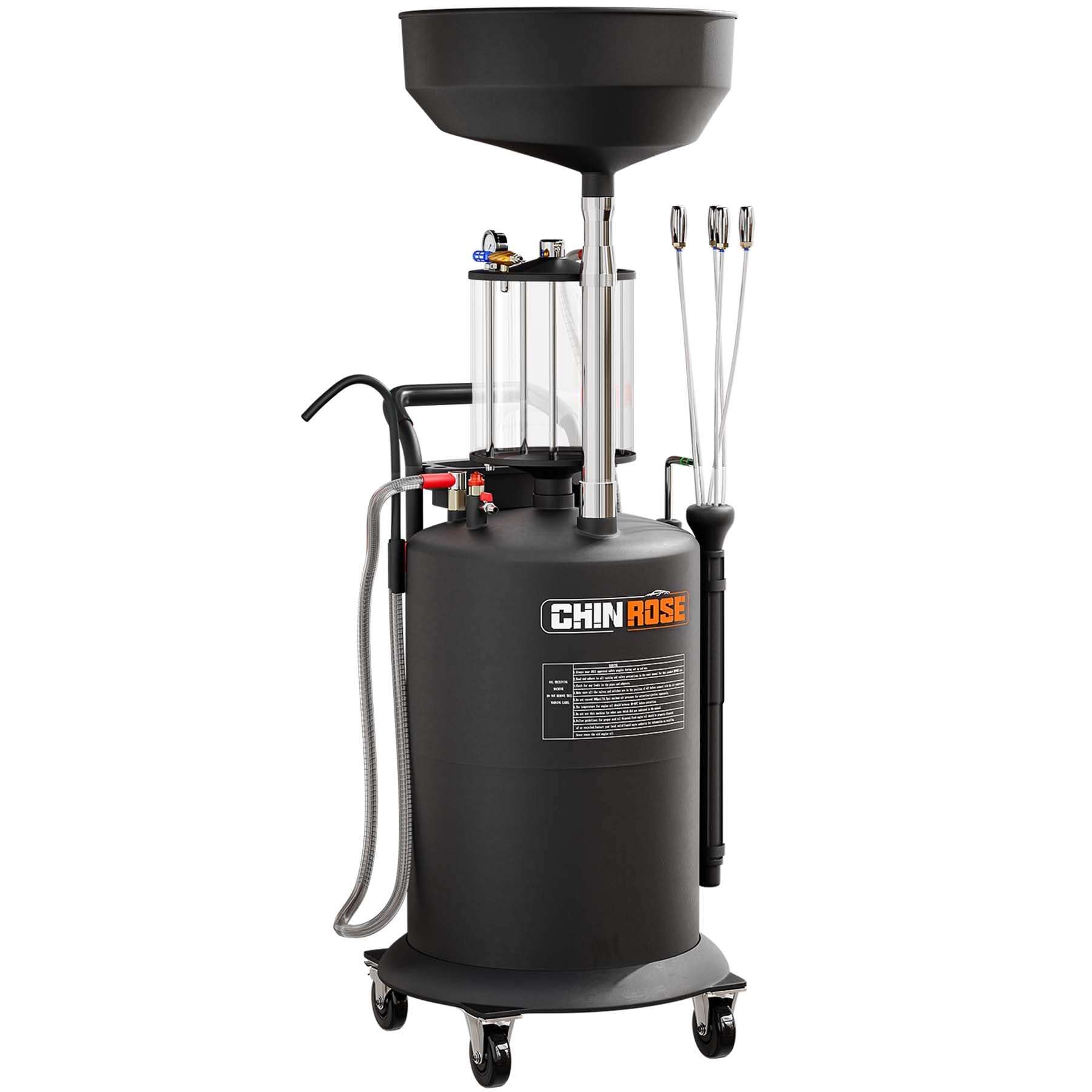 Chinrose Upgraded Design Waste Oil Drain Tank, Pneumatic Oil Drainer, Oil Lift Drain and Extractor,Air Operated Drainer for Oil 