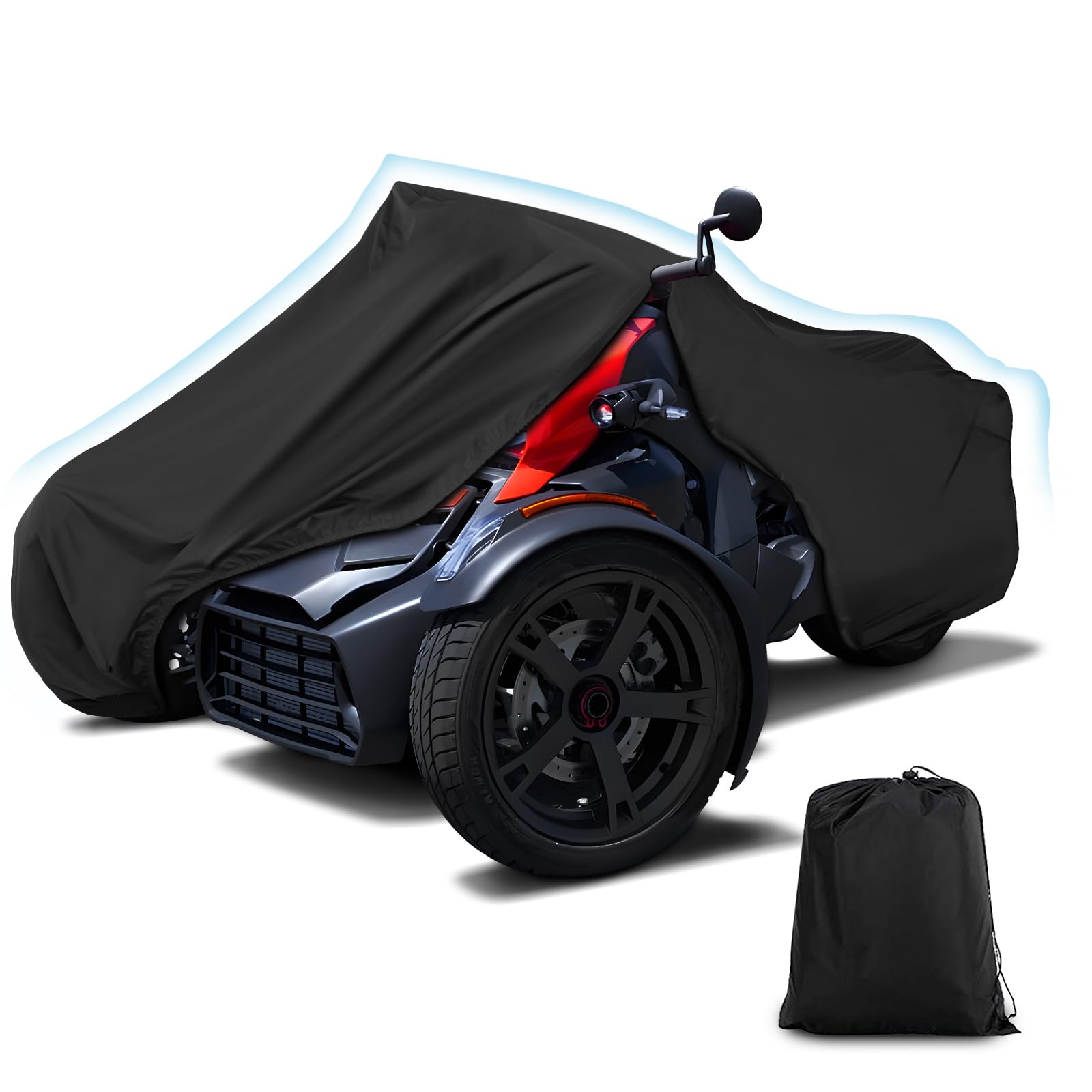 Qunsunus Full Cover For Polaris Slingshot S Sl Slr R, Waterproof Slingshot Cover With Air Vent, All Weather Cover With Straps An