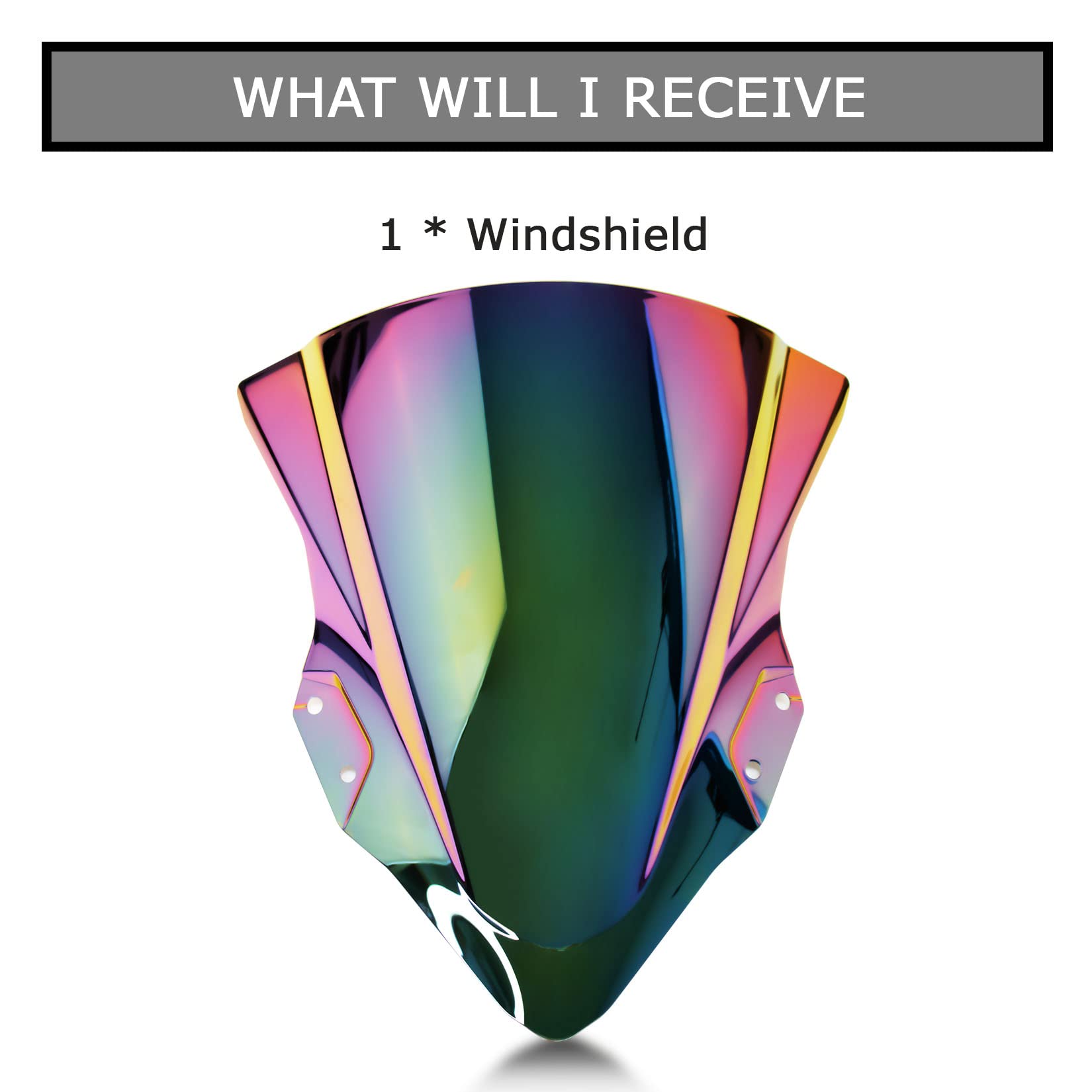 Psler Windshield Windscreen Double Bubble For Ninja 250 400 Ex400 2018 2019 2020 2021 2022 2023 (Colorfula)