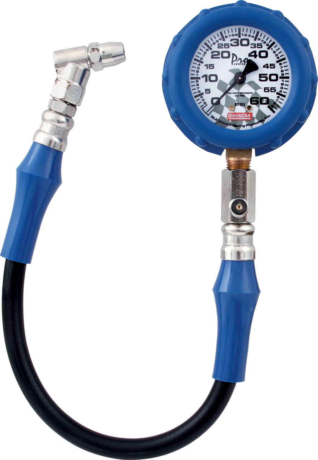 QuickCar Racing Products 56-060 Tire Pressure Gauge with Swivel Chuck and Relief Valve