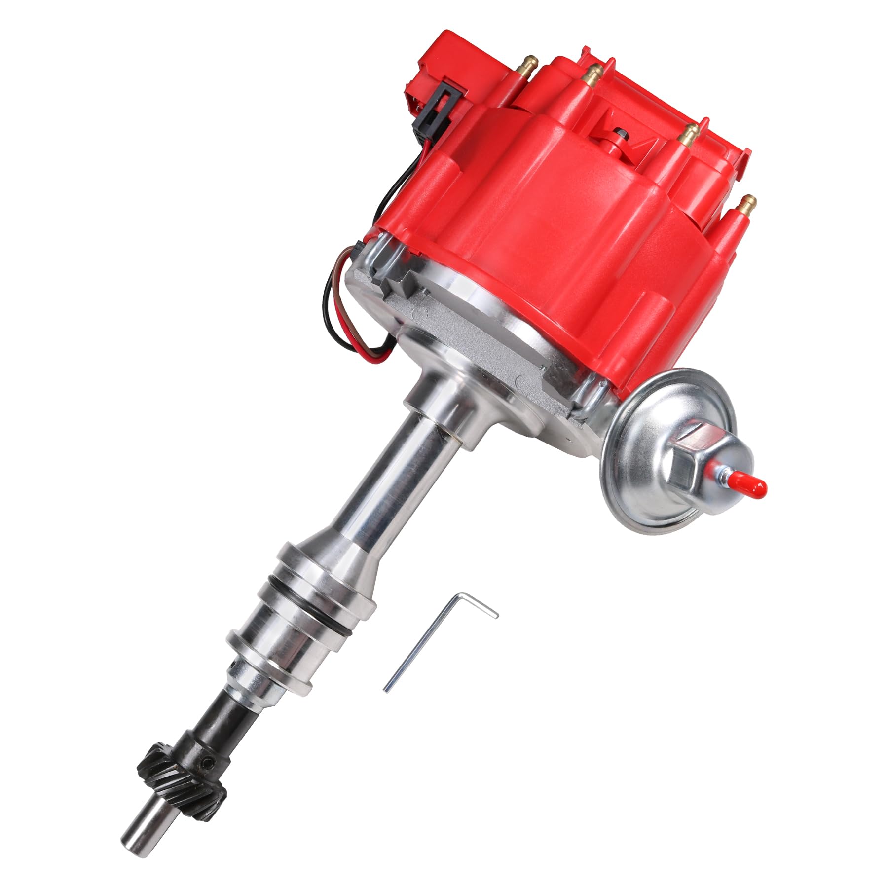HEI Distributor Module Replacement For Ford 351M 351C 400 429 460 65,000 KV Coil 7500 RPM Ignition Distributor with Cap and Roto