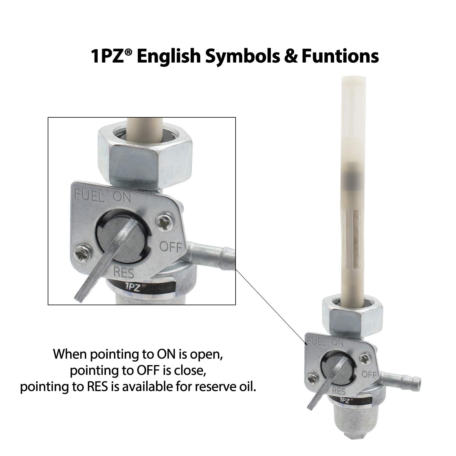 1Pz Hx3-P02 Fuel Valve Petcock Switch Shut Off Replacement For Honda Trx 300 Trx300Fw Fourtrax 1988 1989 1990 1991 1992 1993 199