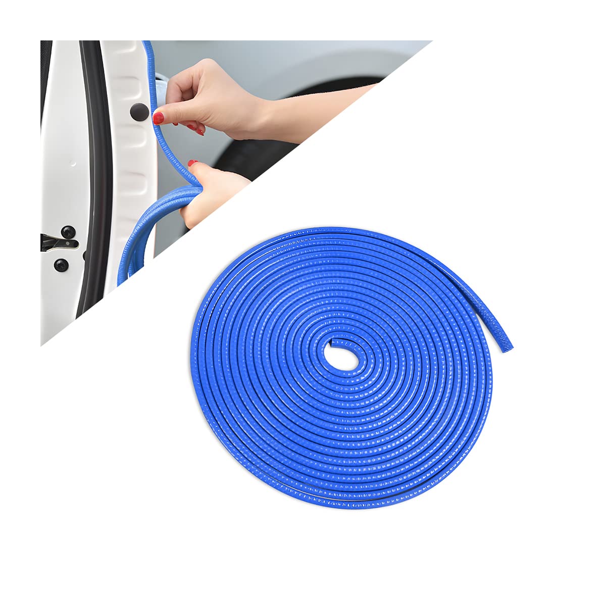 Car Door Protector Edge Guards, Universal Rubber Seal U Shape Car Door Protection, Aluminum Boat Edge Trim Guards No Glue Requir