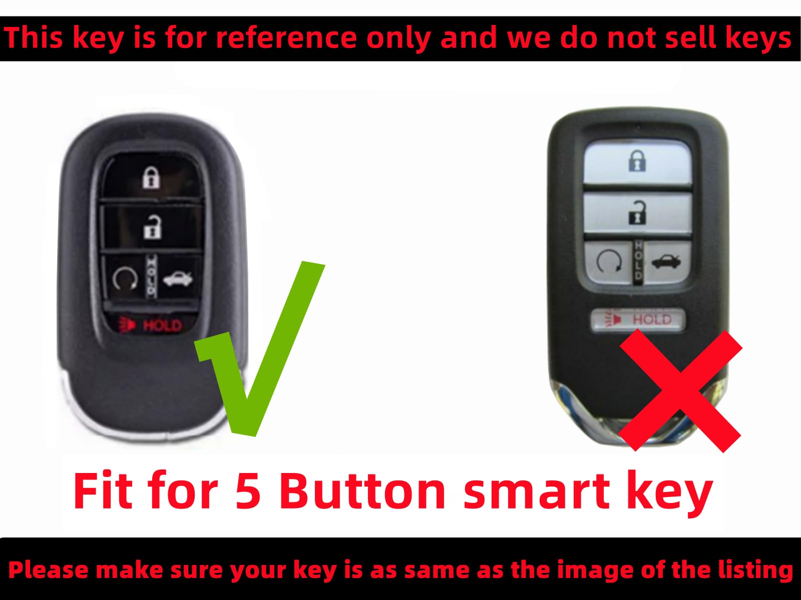 Reprotecting Silicone Rubber Key Fob Cover Compatible With (5 Buttons) 2022-2025 Honda Accord Civic Hr-V Cr-V Pilot Sport Si Ex Ex-L Touring (Black Grey)