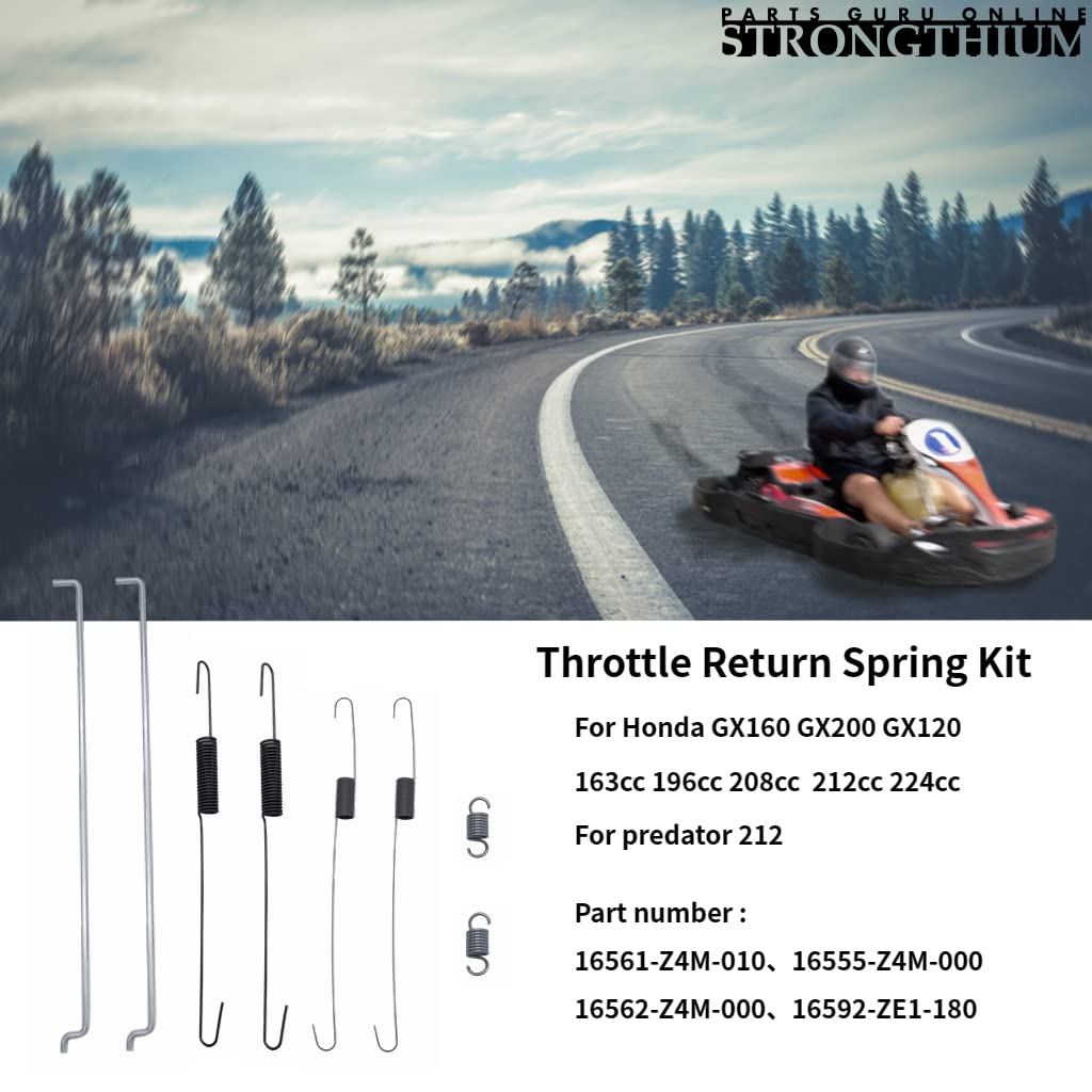 Strongthium Throttle Return Spring Kit Carburetor Governor Connecting Rod Speed Control Spring for Honda GX160 GX200 GX120 196cc