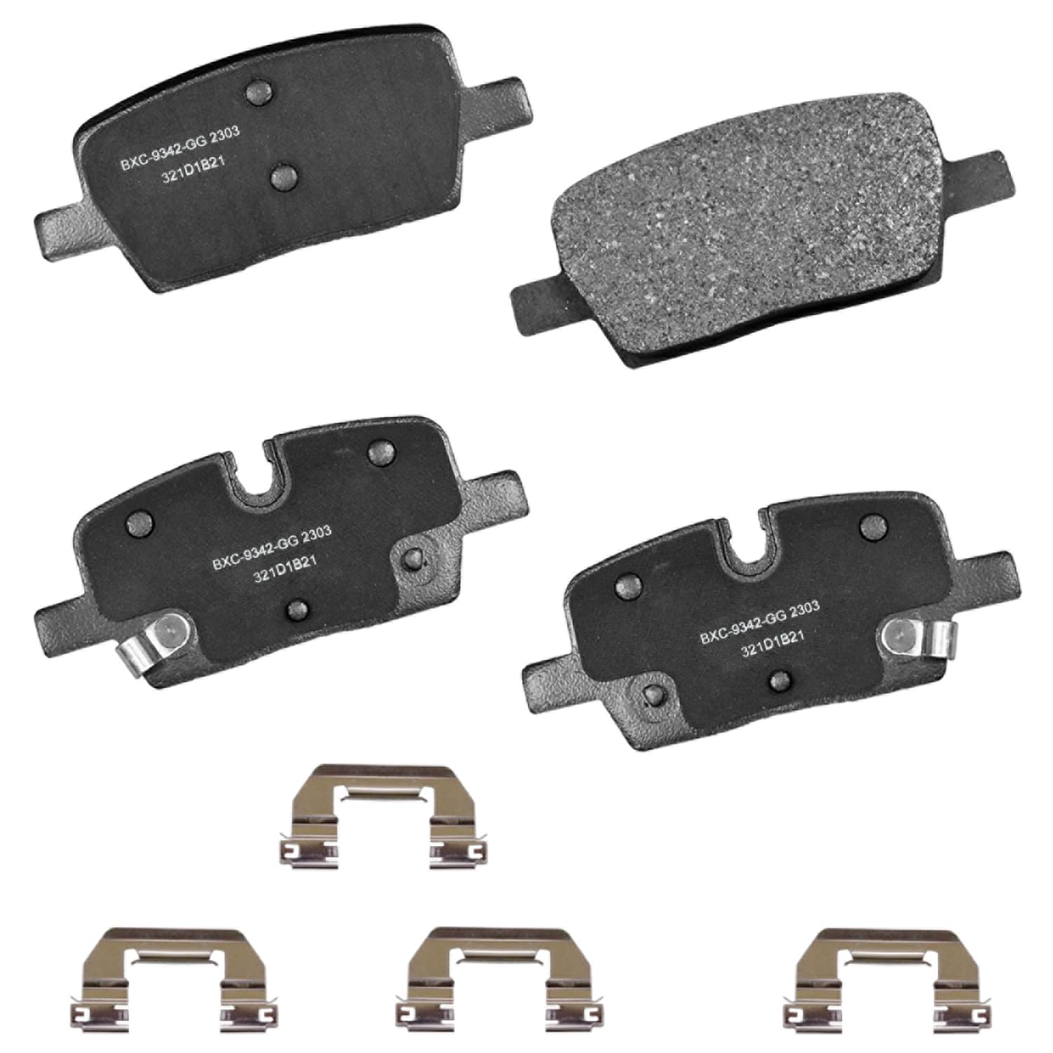 Bendix Premium Sbc2303 Ceramic Rear Brake Pads For Select Models Buick Enclave,Cadillac Ct4,Ct5,Ct6,Xt5,Xt6,Chevrolet Blazer,Tra