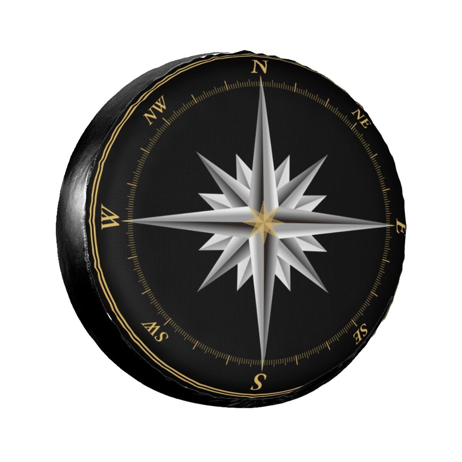 Marine Compass Nautical Spare Tire Cover Camper Tire Wheel Covers Weatherproof Wheel Tire Protector Waterproof Dust-Proof Tyre C