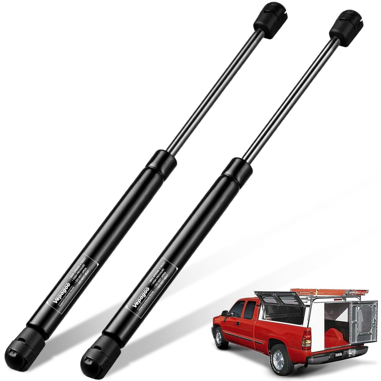 Vepagoo C1623833 18.15 Inch 100 Lb Gas Strut Shock Spring Lift Support For Leer Are Atc Camper Shell Topper Rear Window Truck Ca