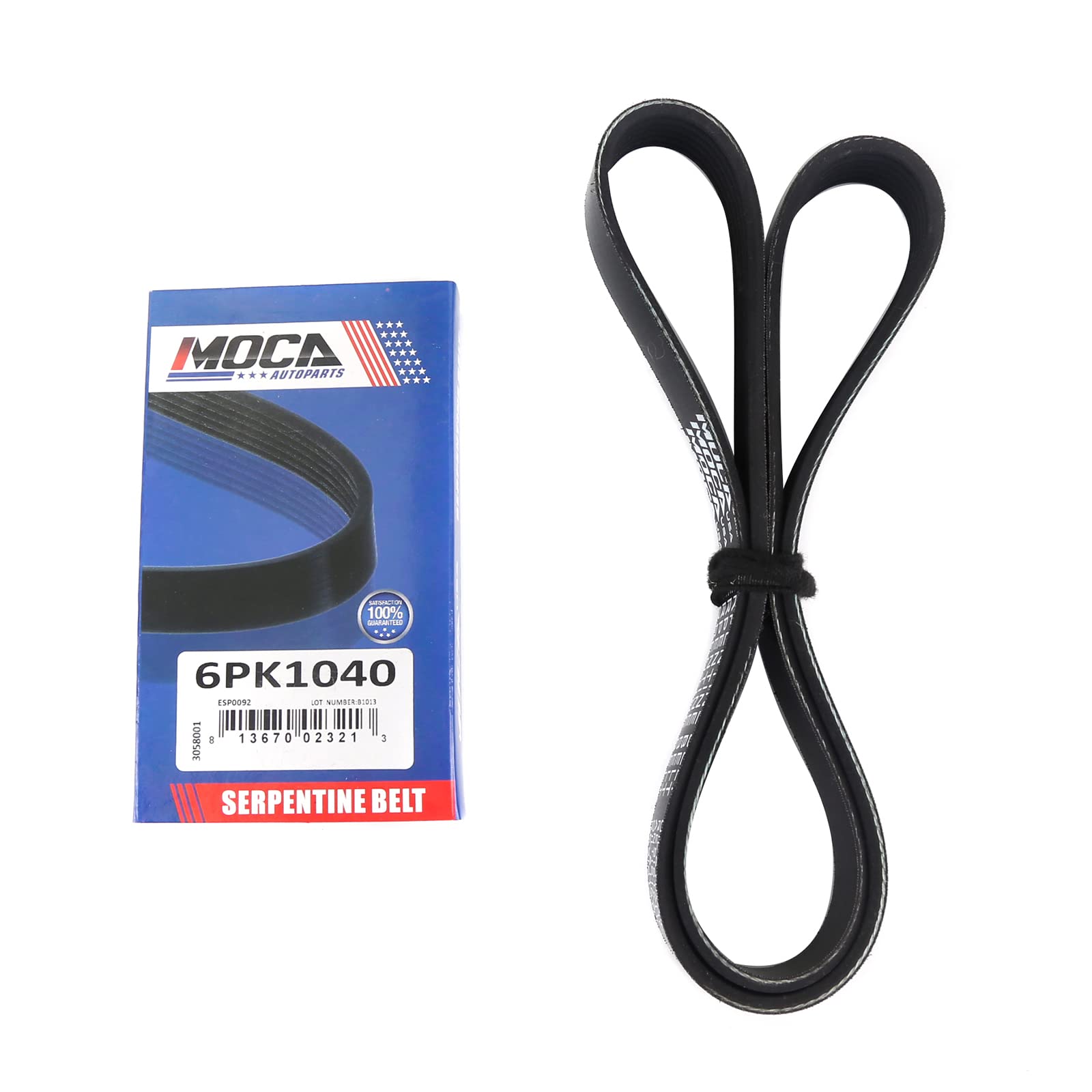 Moca Epdm 6Pk1040 Serpentine Belt Compatible With 1999-2003 For Lexus Rx300 3.0L & 2005-2008 For Toyota Solara 3.3L & 2004-2006