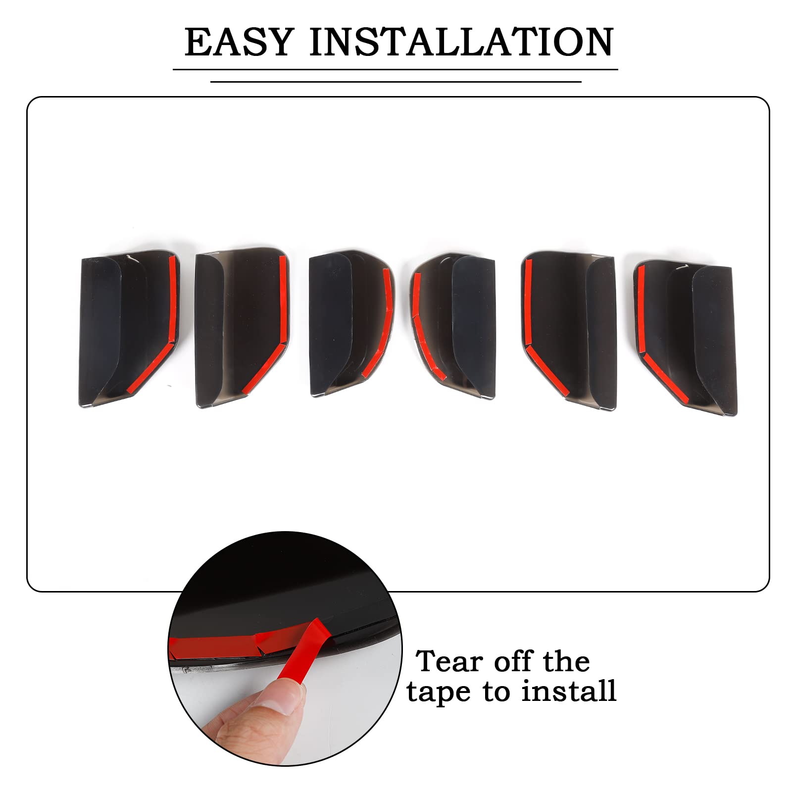 Rt-Tcz Tail Light Lamp Cover Guard Trim Frame Bezels Decoration Accessories For Ford Mustang (2015-2017 Smoke Black)
