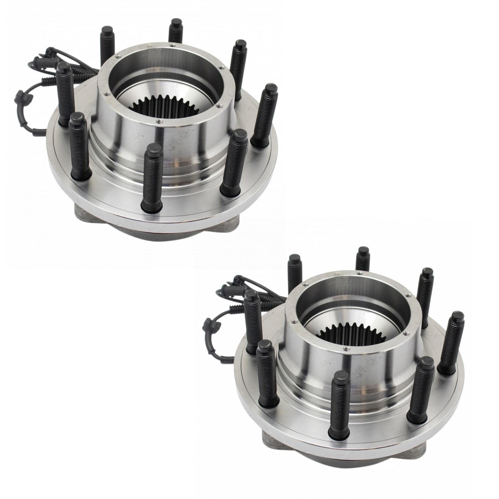 Trq Front Wheel Hub Bearings Assembly Set Compatible With 2017-2022 Ford F-250 Super Duty F-350 Super Duty