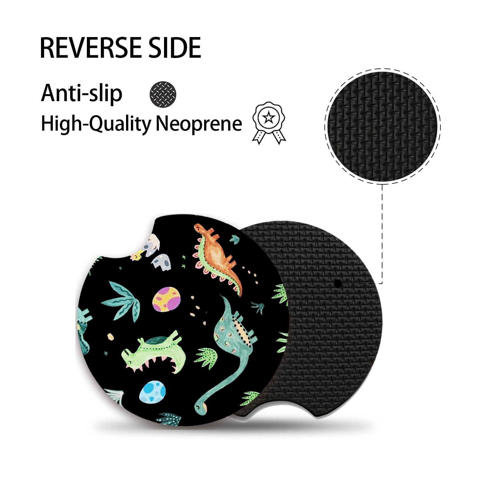 2 Packs Car Coasters For Cup Holders,Keep Cup Holders Clean And Dry,Drink Cup Car Holder Coasters With A Finger Notch,2.75In/7Cm