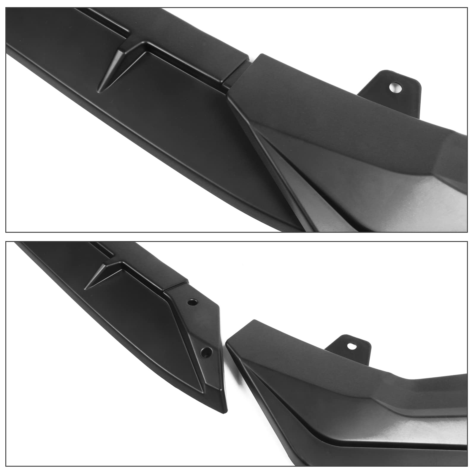 IKON MOTORSPORTS Front Bumper Lip for 2022-2024 Honda Civic Sedan & Hatchback, Gloss Black PP Body Kit