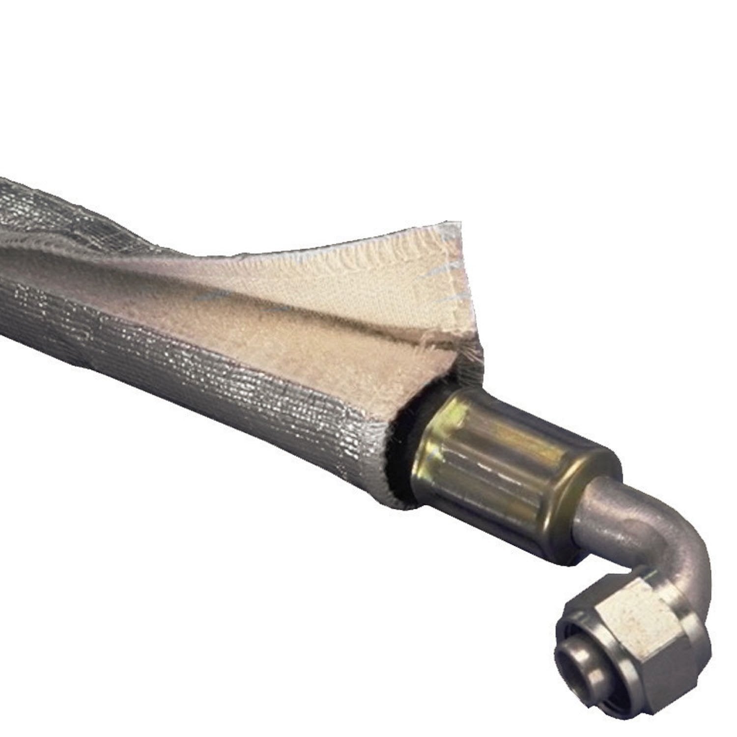 Design Engineering 010405B50 1/2'' - 1-1/4'' I.D. X 50Ft Spool Aluminized Sleeving For Ultimate Heat Protection (With Hook And L