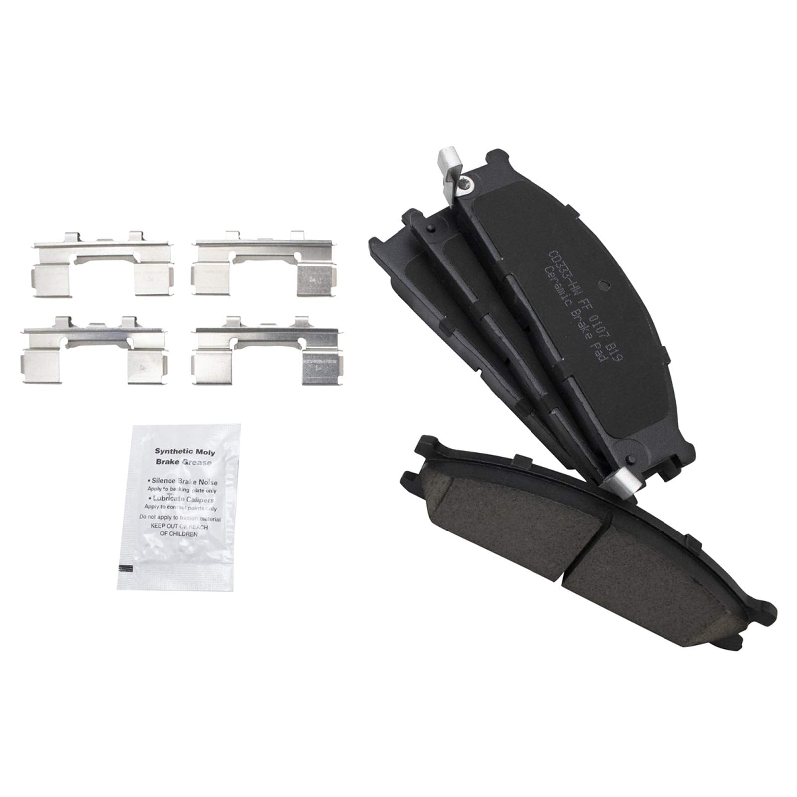Trq Front Brake Pad & Rotor Kit Brake Pads Brake Rotor Ceramic Compatible With 1998-2004 Nissan Frontier
