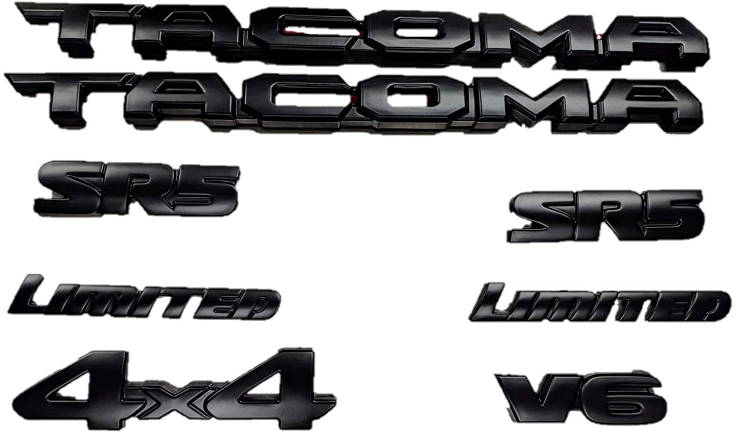 Genuine Toyota 2016 & Newer Tacoma Blackout/Black Emblem Overlays Pt948-35180-02