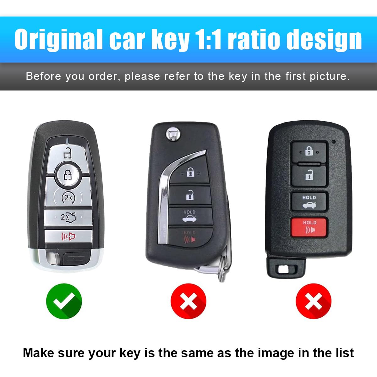 Suvnie 2 PCS Silicone Key Fob Cover, Smart 5 Button Key Fob Protection Case, Compatible with F150, F250, F350, F450, F550, Musta
