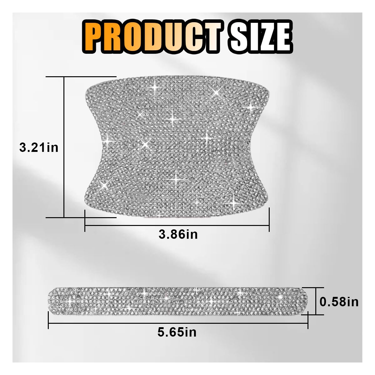 Bling Car Door Handle Protector, Bling Car Door Handle Sticker Anti-Scratch, Universal Car Door Handle Protective Cover, Shiny R