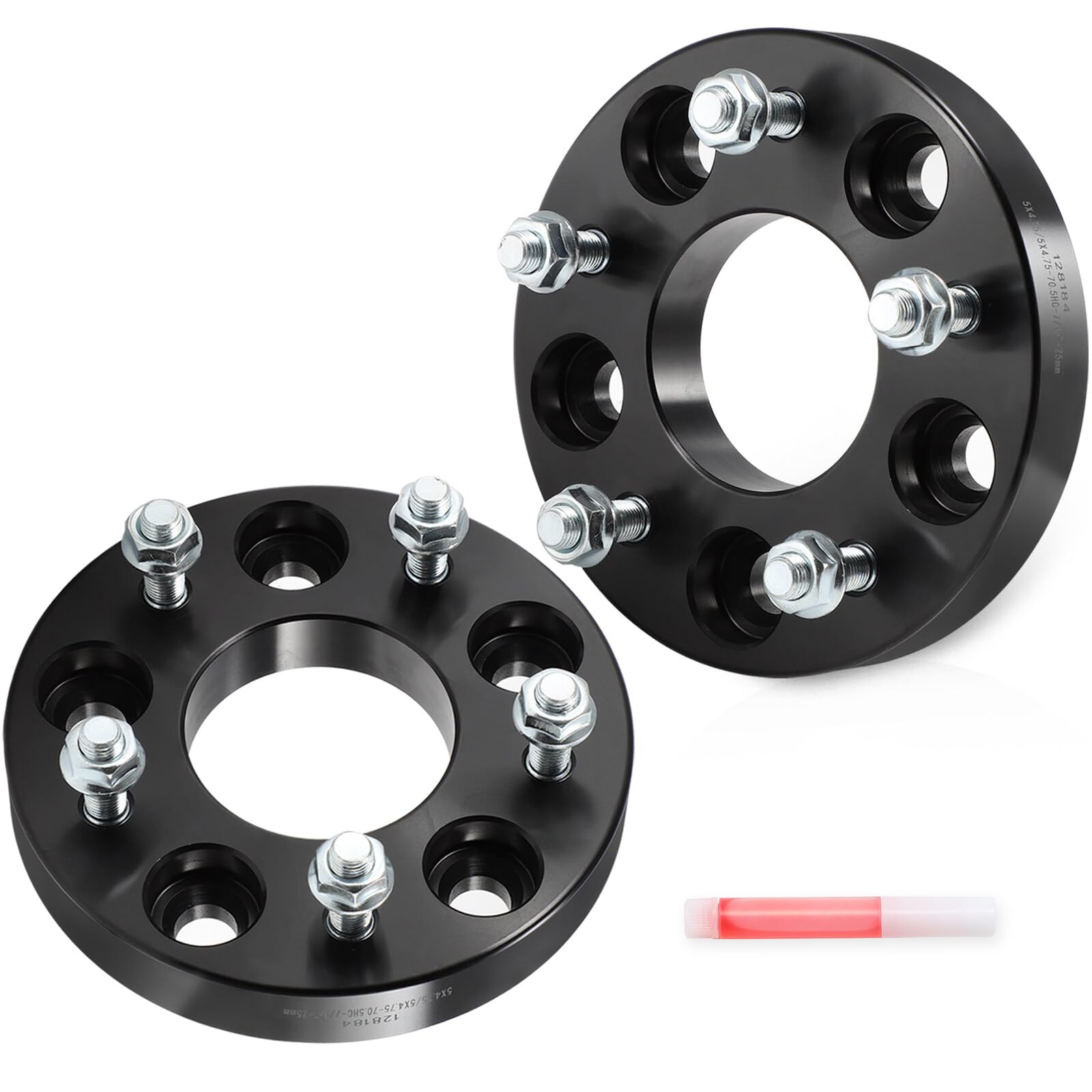 OCPTY 2PCS 5x4.75 to 5x4.75 Wheel Spacers 1 inch 7/16 Studs 70.5mm Hub Bore Forged Wheel Spacers 5 Lug fit for 442 for Apollo fo
