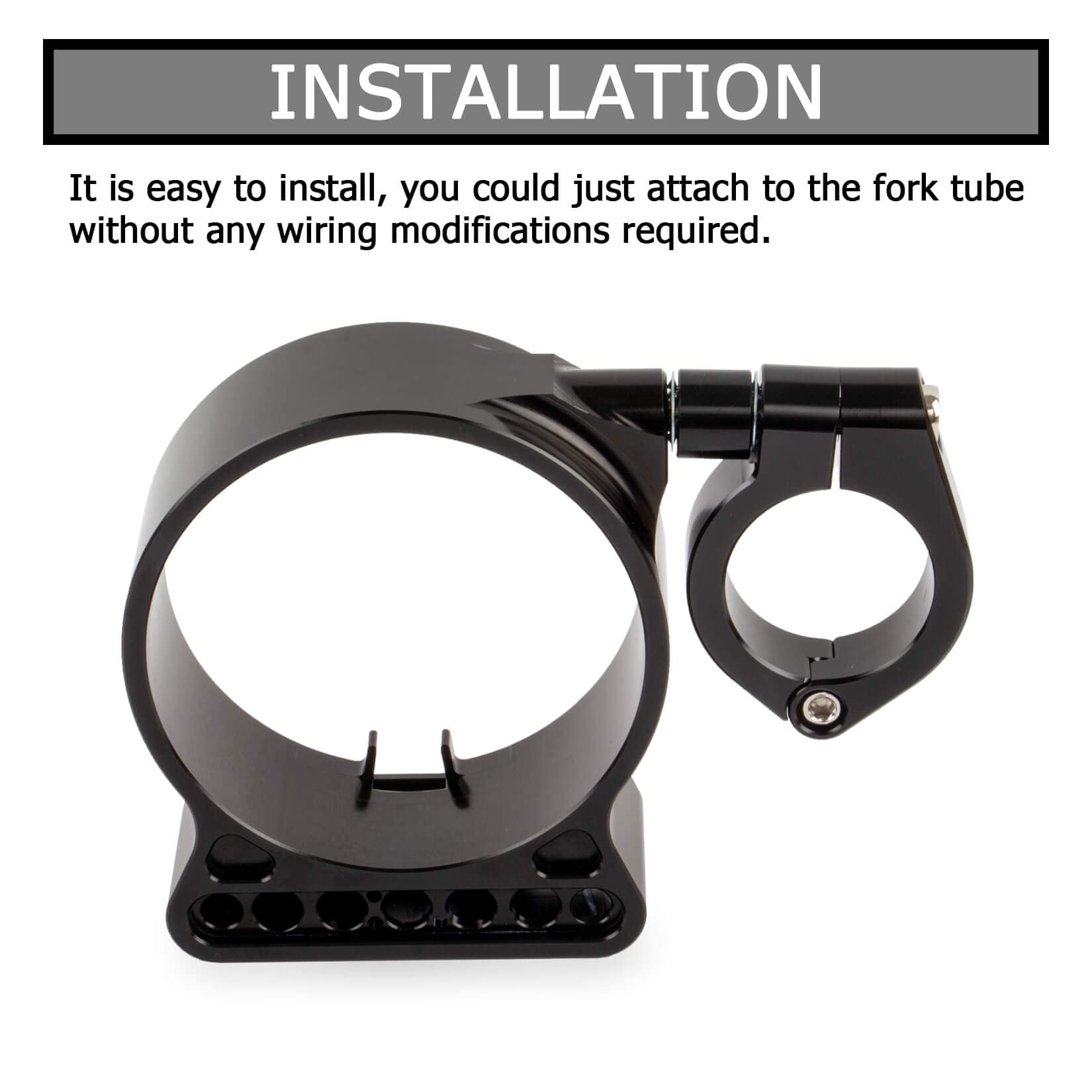 Speedometer Relocation Bracket Cover Side Mount Speedometer Instrument Housing for Sportster 883 XL1200 883(Black)