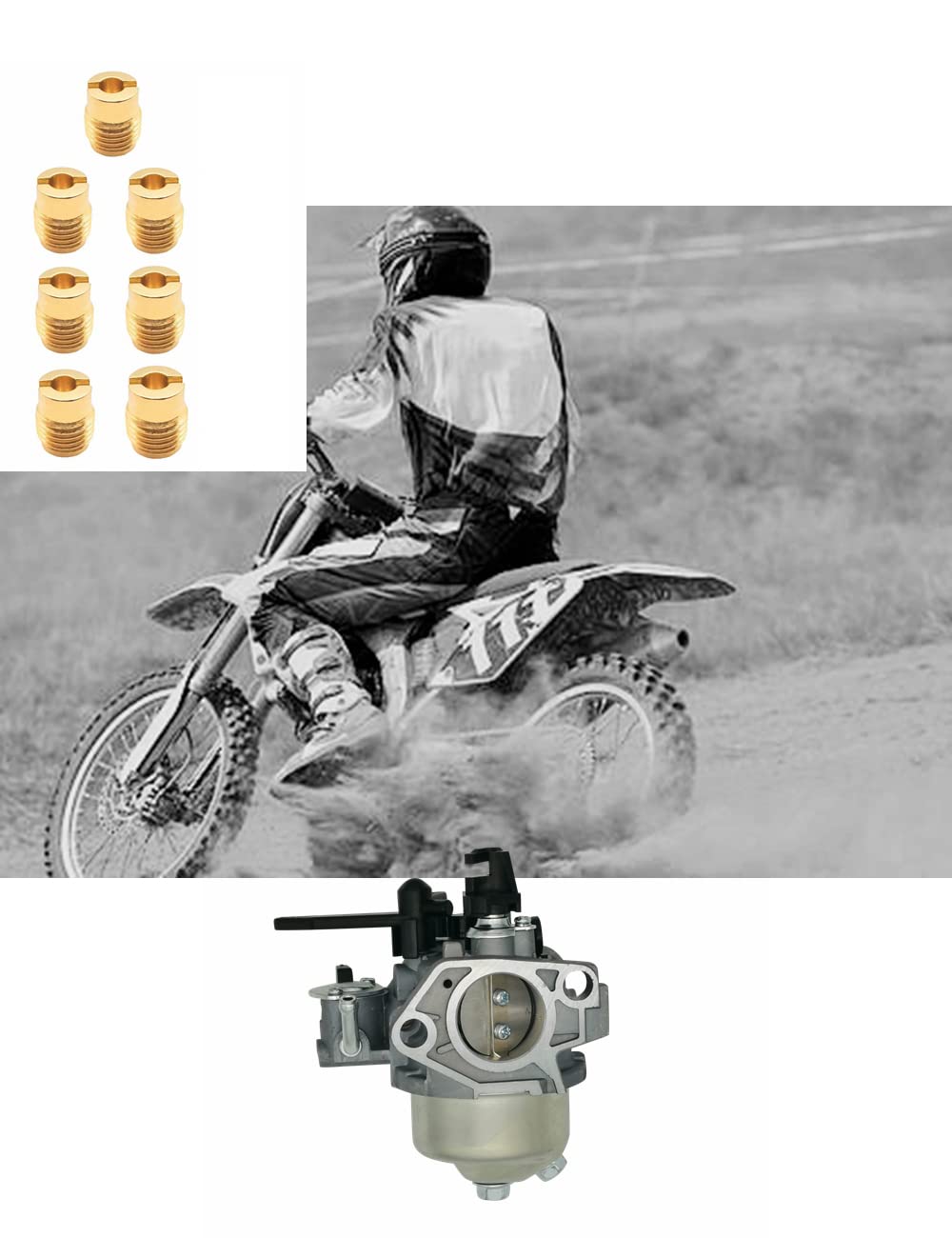 YAMAKATO Carburetor Jet Kit for Honda & Clone Engines 301-420cc - MINI BIKE