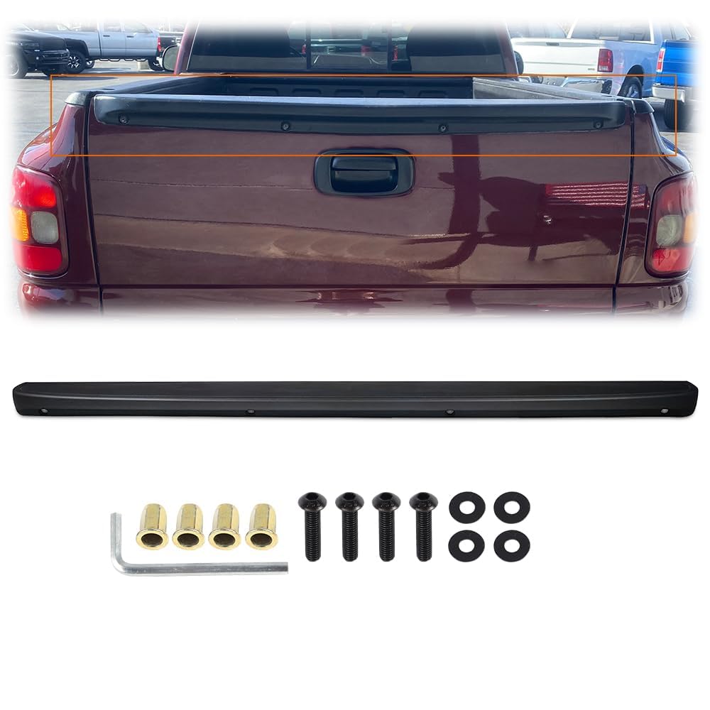 Tailgate Molding Cap Spoiler Moulding Protector Top Cover Compatible with Chevy Silverado 1999-2006/GMC Sierra 1500, Fit Chevy S