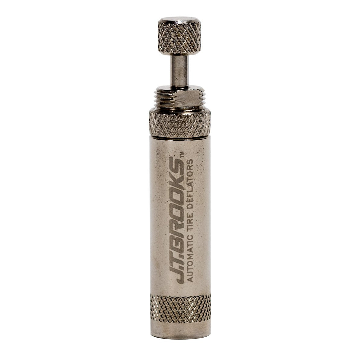 J.T. Brooks Automatic Tire Deflators Set of 4, Nickel, Model ATD4, Durable Stainless Steel