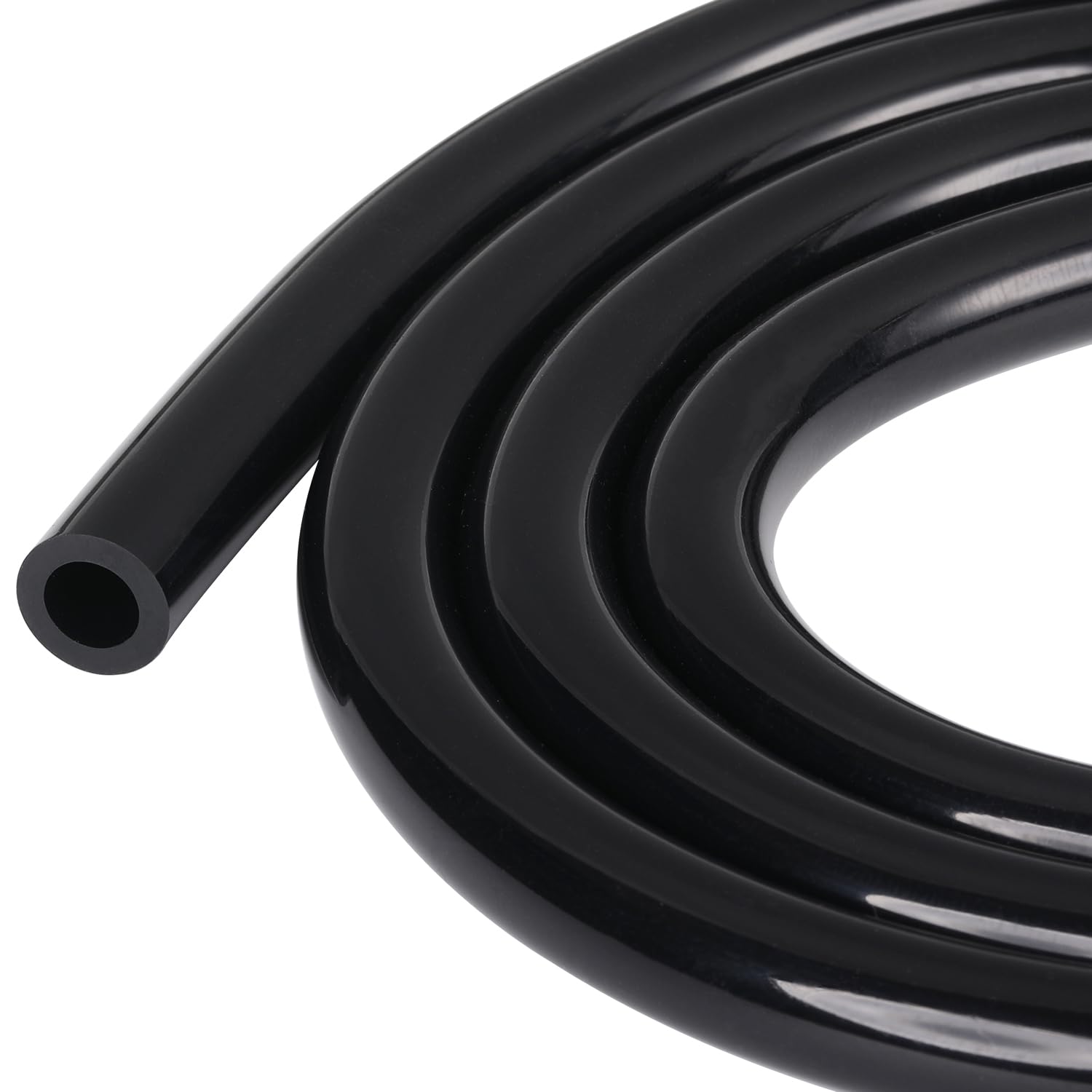 Podavelle 3/8'' 10mm ID Silicone Vacuum Hose Line Tubing 15FT Black 130 PSI Maximum Pressure