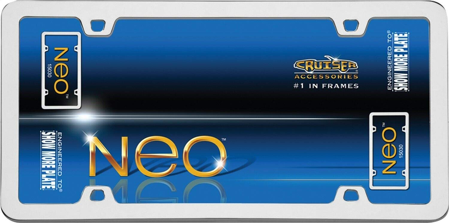 Cruiser Accessories 15030 Neo License Plate Frame, Chrome