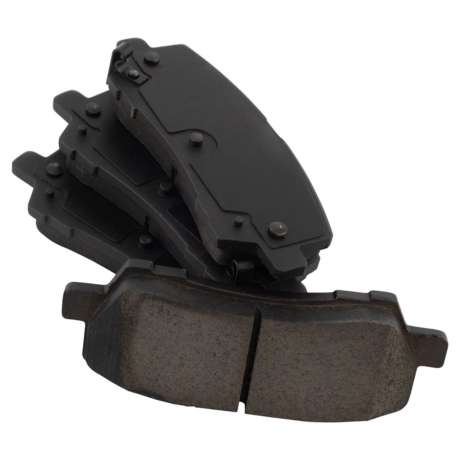 TRQ Rear Brake Pad & Rotor Kit Brake Pads Brake Rotor Ceramic Compatible with 2015-2021 Ford Mustang