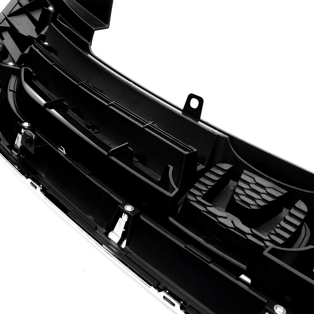 PIT66 Front Upper Bumper Hood Grille for Honda Accord 2013-2015, Chrome/Black, Durable ABS Material