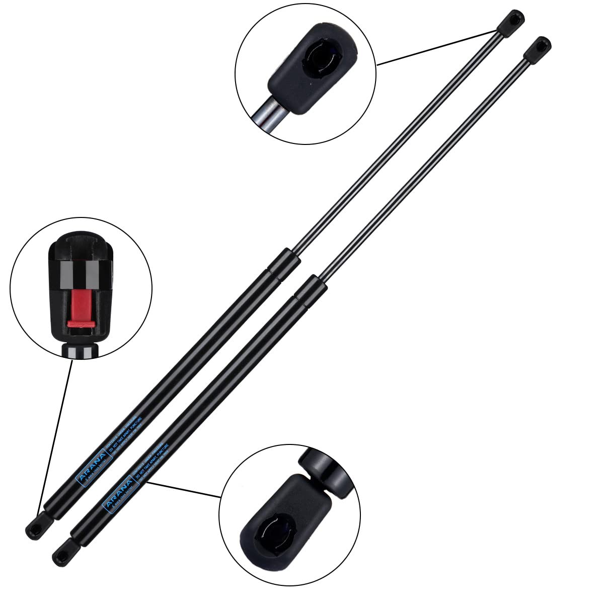 ARANA Gas Spring Shock Struts 27 Inch 40 Lb Lift Support for Tonneau Cover - 2Pcs Set