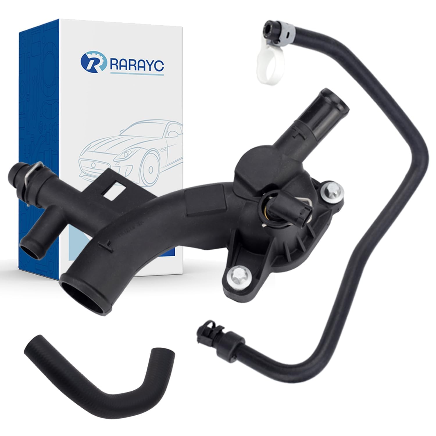 RARAYC Engine Coolant Housing Water Outlet with Hoses - Repalcement for Chevy Cruze, Sonic, Trax and Buick Encore 1.4L - Replace