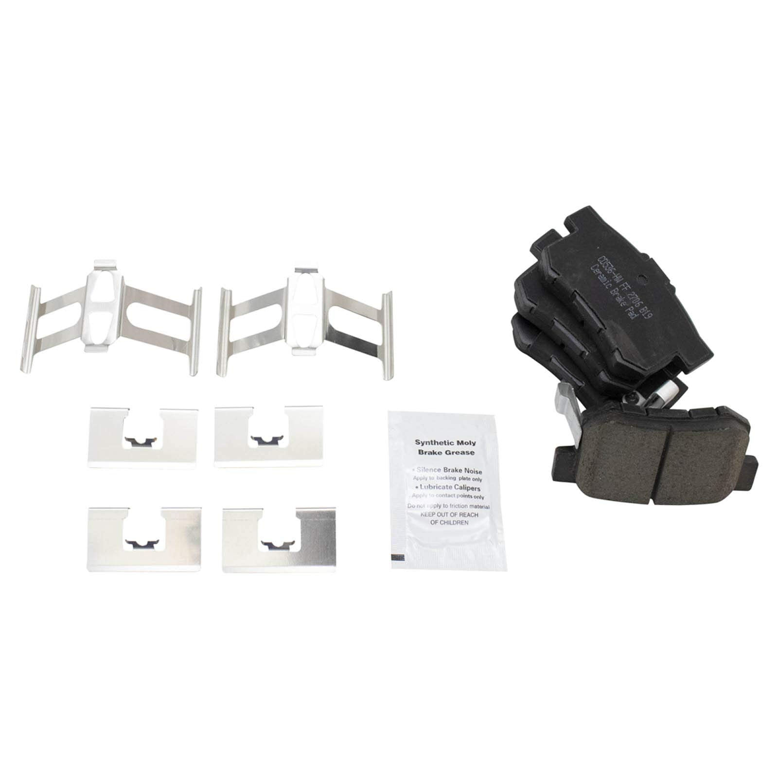 Trq Front And Rear Brake Pad & Rotor Kit Brake Pads Brake Rotor Ceramic Compatible With 2003-2011 Honda Element