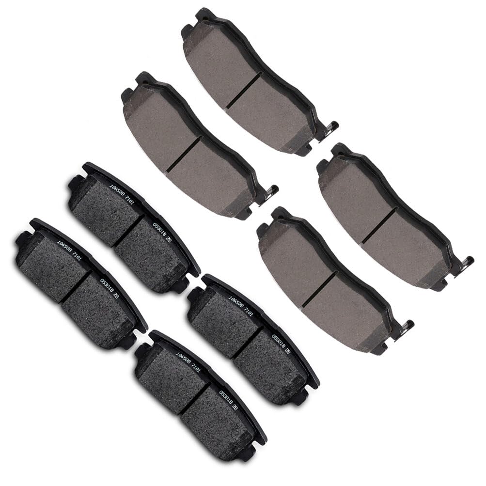 Cciyu D1264 D1275 Front & Rear Ceramic Disc Brake Pads Kit For Chevrolet Captiva Sport 12-15,For Chevrolet Equinox 07-09,For Pon