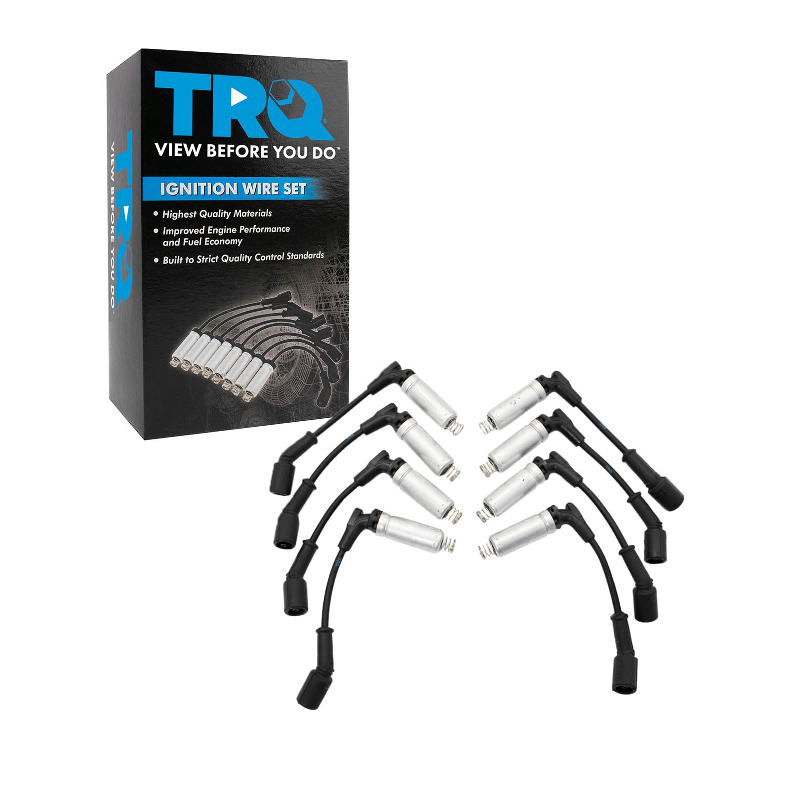Trq Ignition Spark Plug Wire Kit Set For Gmc Chevrolet Buick Cadillac Hummer Isuzu Pontiac Saab Pickup Truck Suv V8 New
