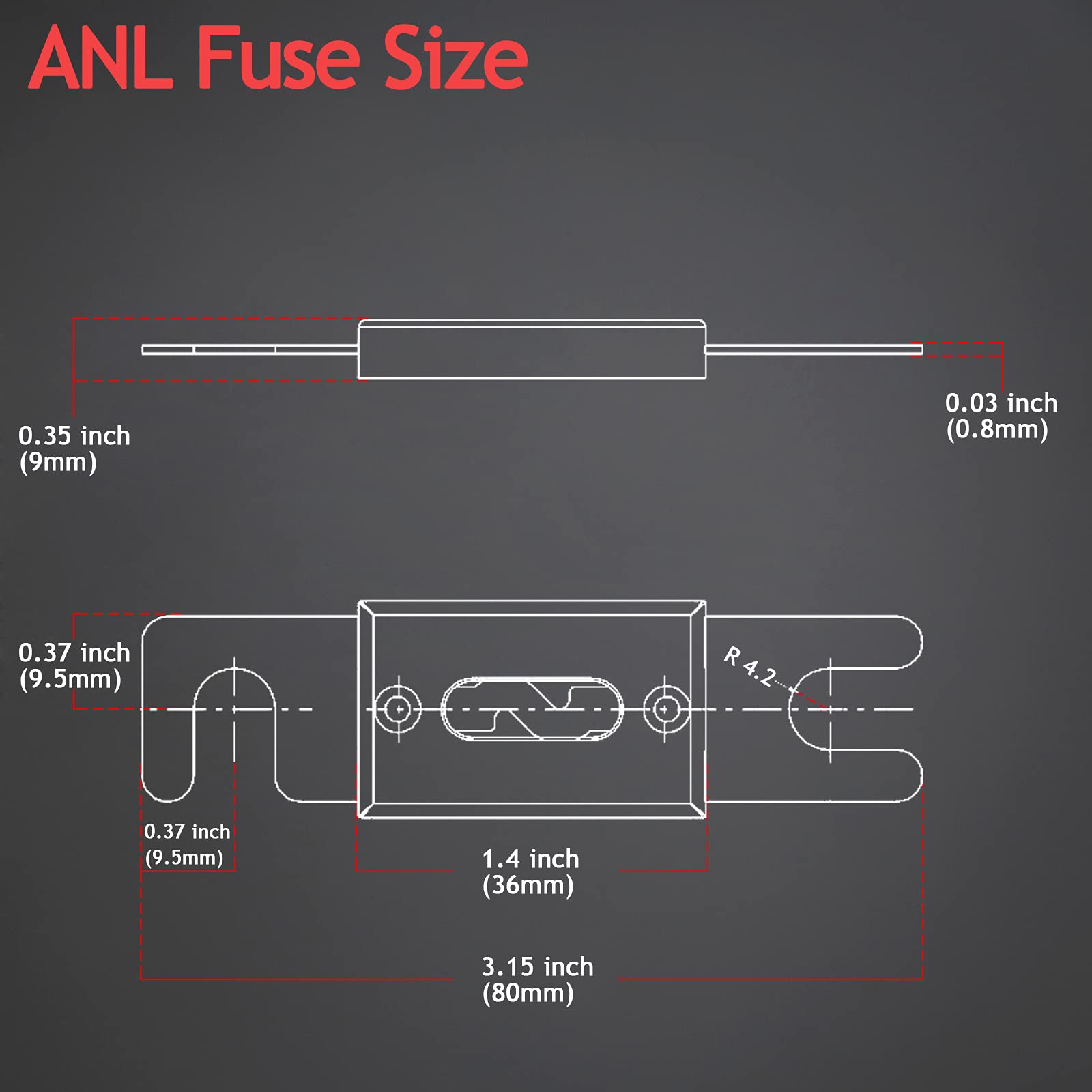 Hamolar 3 Pack 250A Car Anl Fuse Block Kit 0/2/4/8 Gauge Awg 250 Amp Fuses Holder For Audio Truck Diy