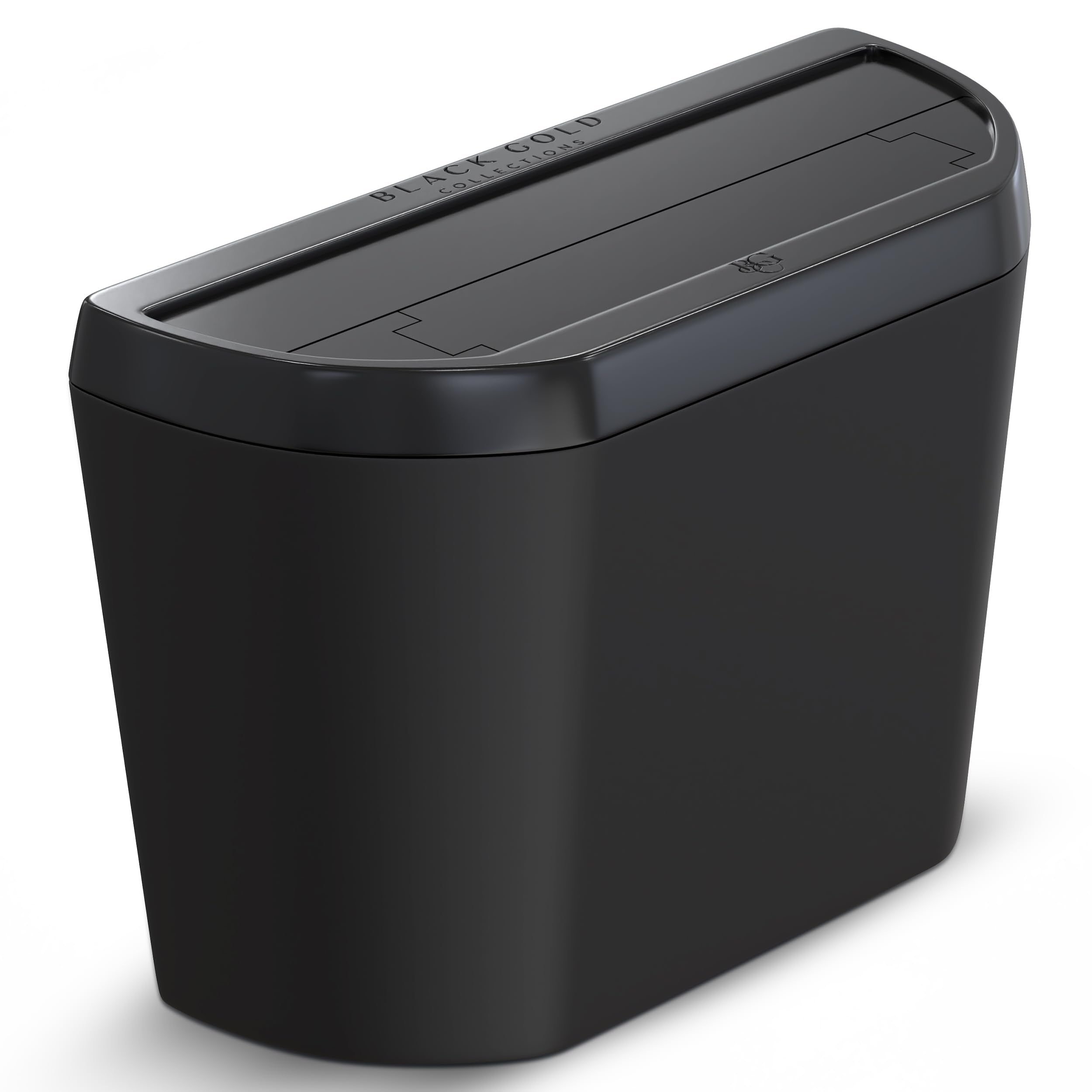 Black Gold Collections Ultimate Carbin 101 - Mini Trash Can with Lid - Soft Close Car Garbage Bin, Leak-Proof Garbage Bag with H