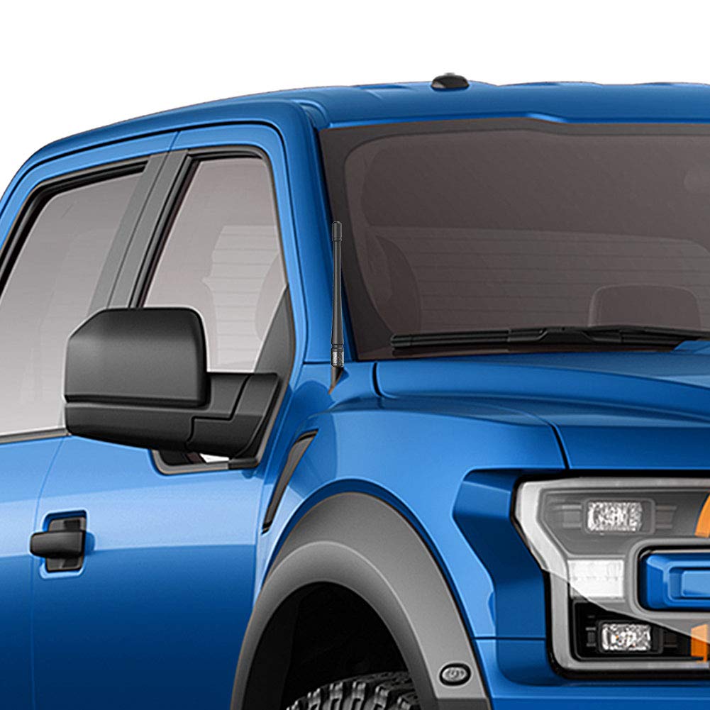 Rydonair Short Antenna for Ford F150 & Bronco 2009-2025, 7" Black Rubber, Enhanced Reception, Car Wash Proof, Model RD-RMSRFB
