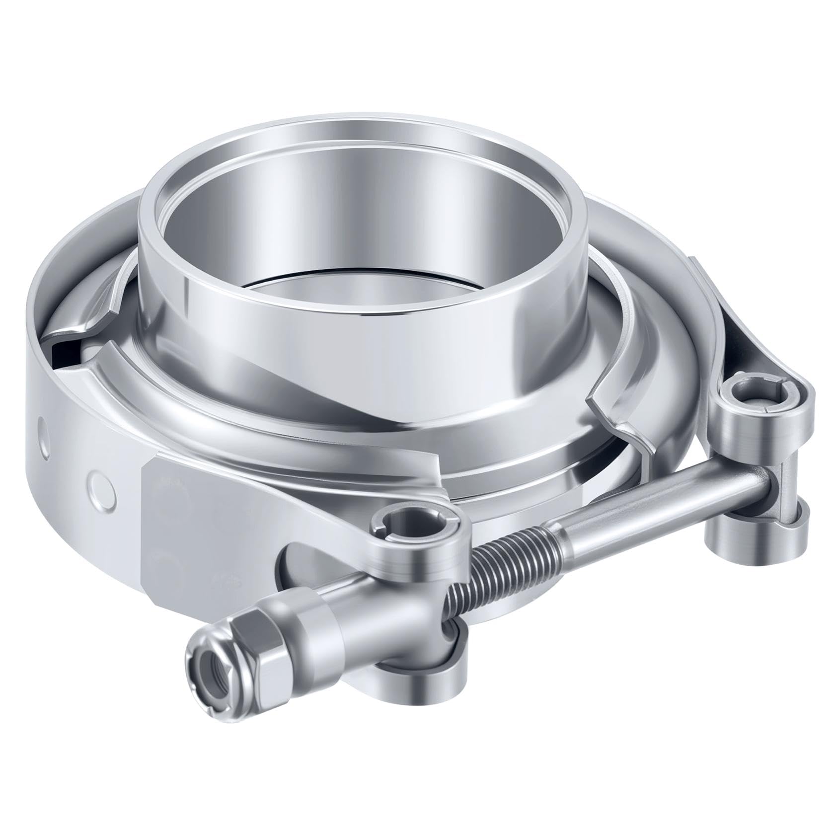 EVIL ENERGY V Band Clamp with Flange Male Female Stainless Steel (2, 1.75)