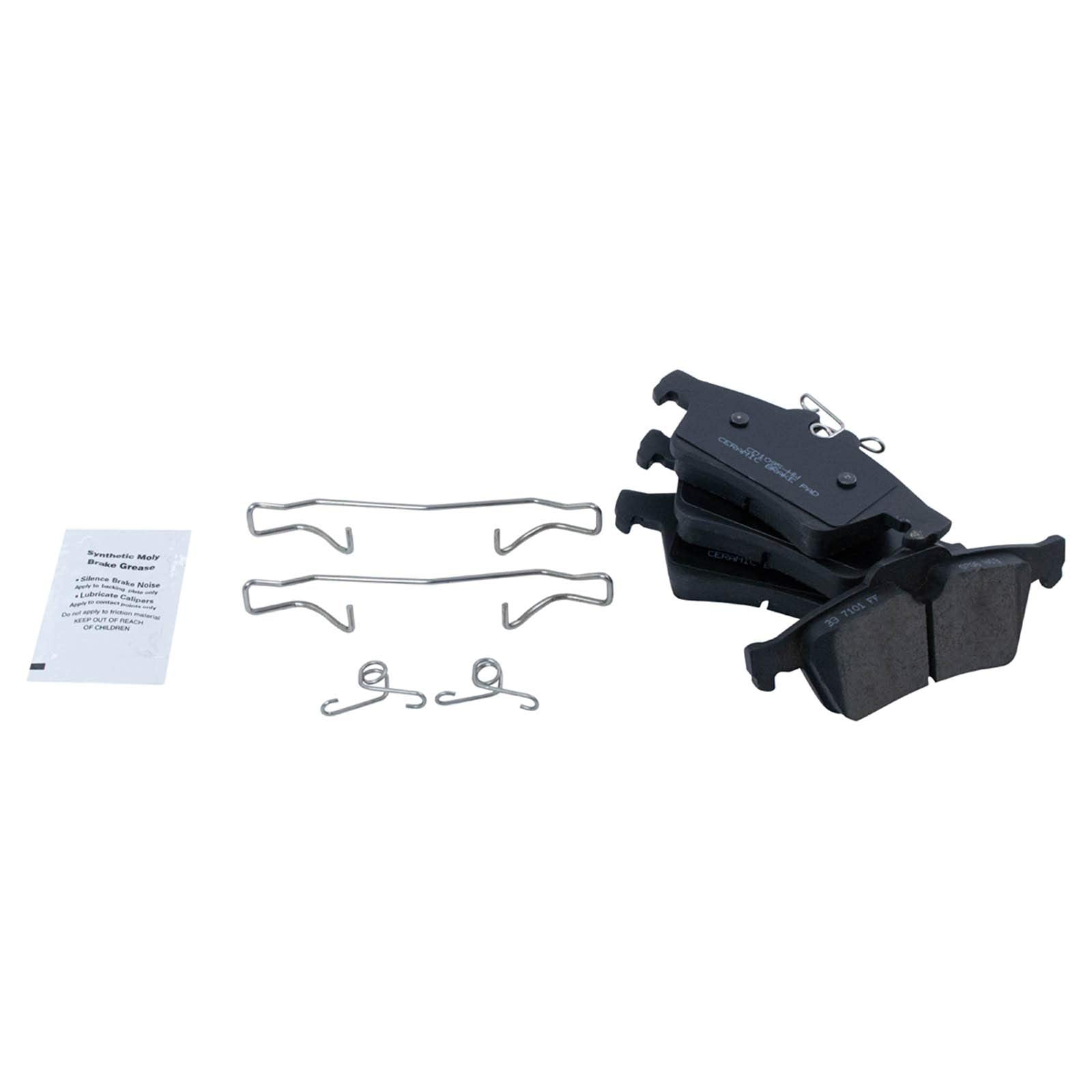 TRQ Rear Brake Pad & Rotor Kit Brake Pads Brake Rotor Ceramic Compatible with 2018-2019 Ford Transit Connect