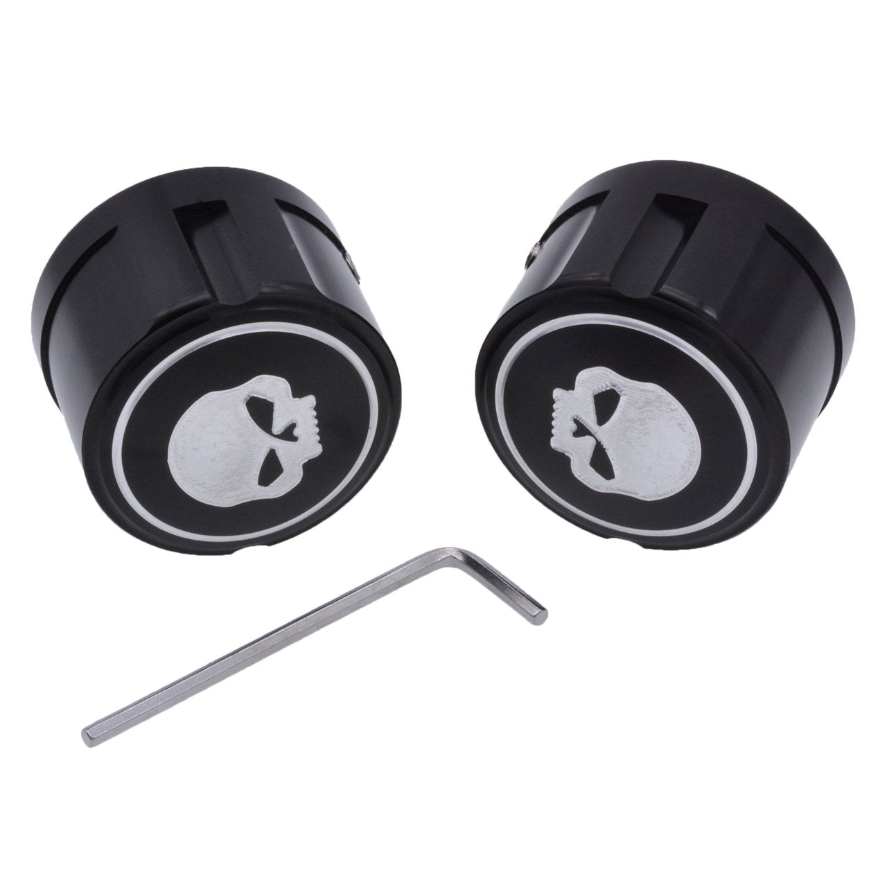 Natgic Skull Front Axle Cover Cap Cnc Aluminum Rc Nut Rough Crafts Bolt Kit For Har*Ley Sport-Ster Xl883 1200 Electra Street Gli