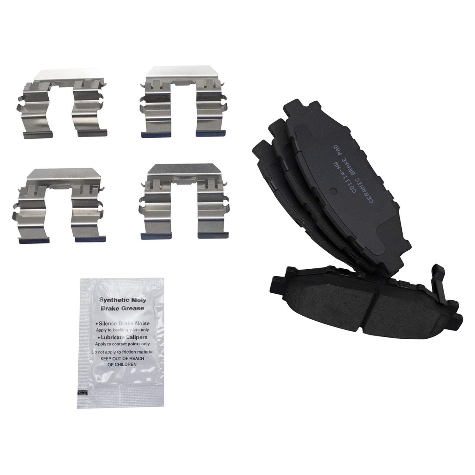 Trq Front And Rear Brake Pad & Rotor Kit Brake Pads Brake Rotor Ceramic Vented Compatible With 2016-2017 Subaru Crosstrek 2014-2