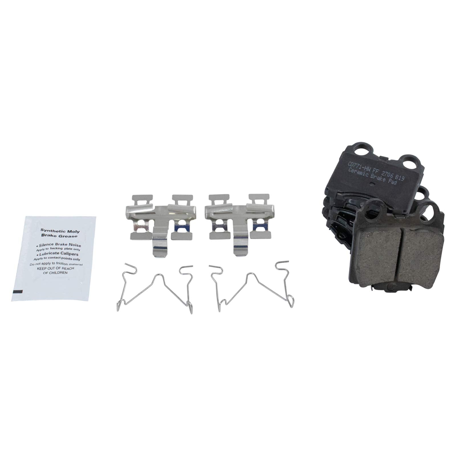 Trq Rear Brake Pad & Rotor Kit Brake Pads Brake Rotor Parking Brake Shoe Set Ceramic Compatible With 1998-2000 Lexus Gs400 2001-