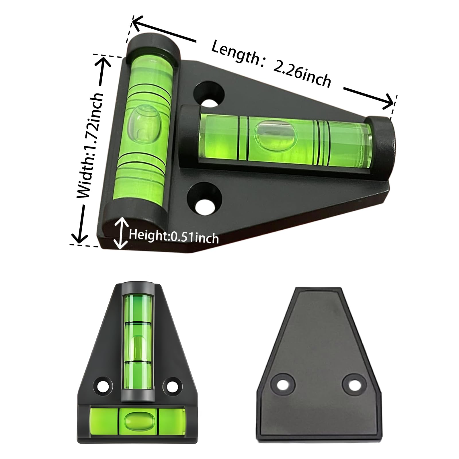 Kohree RV Leveling Blocks - 2 Packs, 35,000 lbs Capacity, HDPE, 4" Max Height, Blue & Black with Chocks & Mats, Model HY1650
