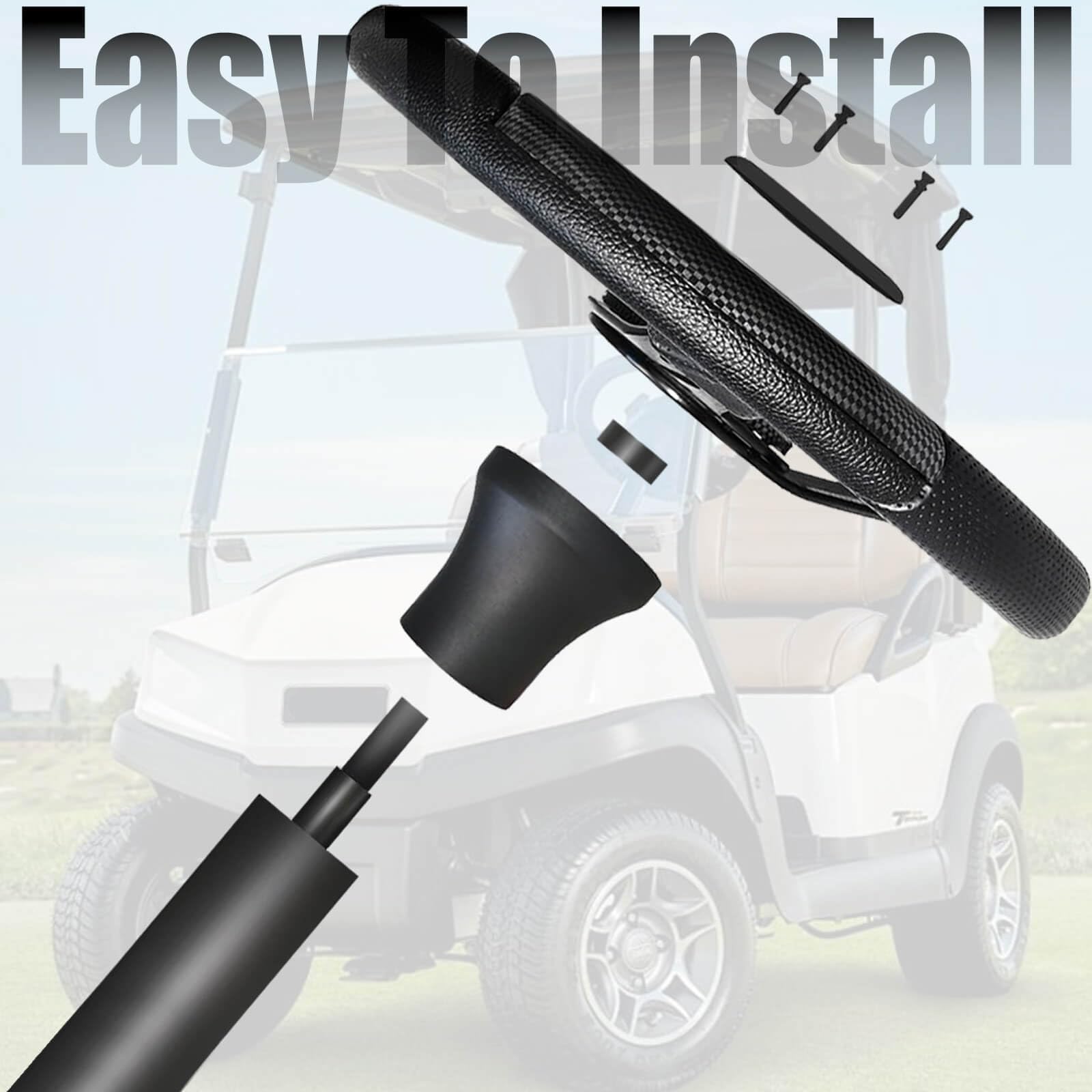 Leapgo Club Car Ds Golf Cart Steering Wheel Adapter Golf Steering Wheel Adapter For Club Car Ds Golf Cart Mounting Adapter(Black
