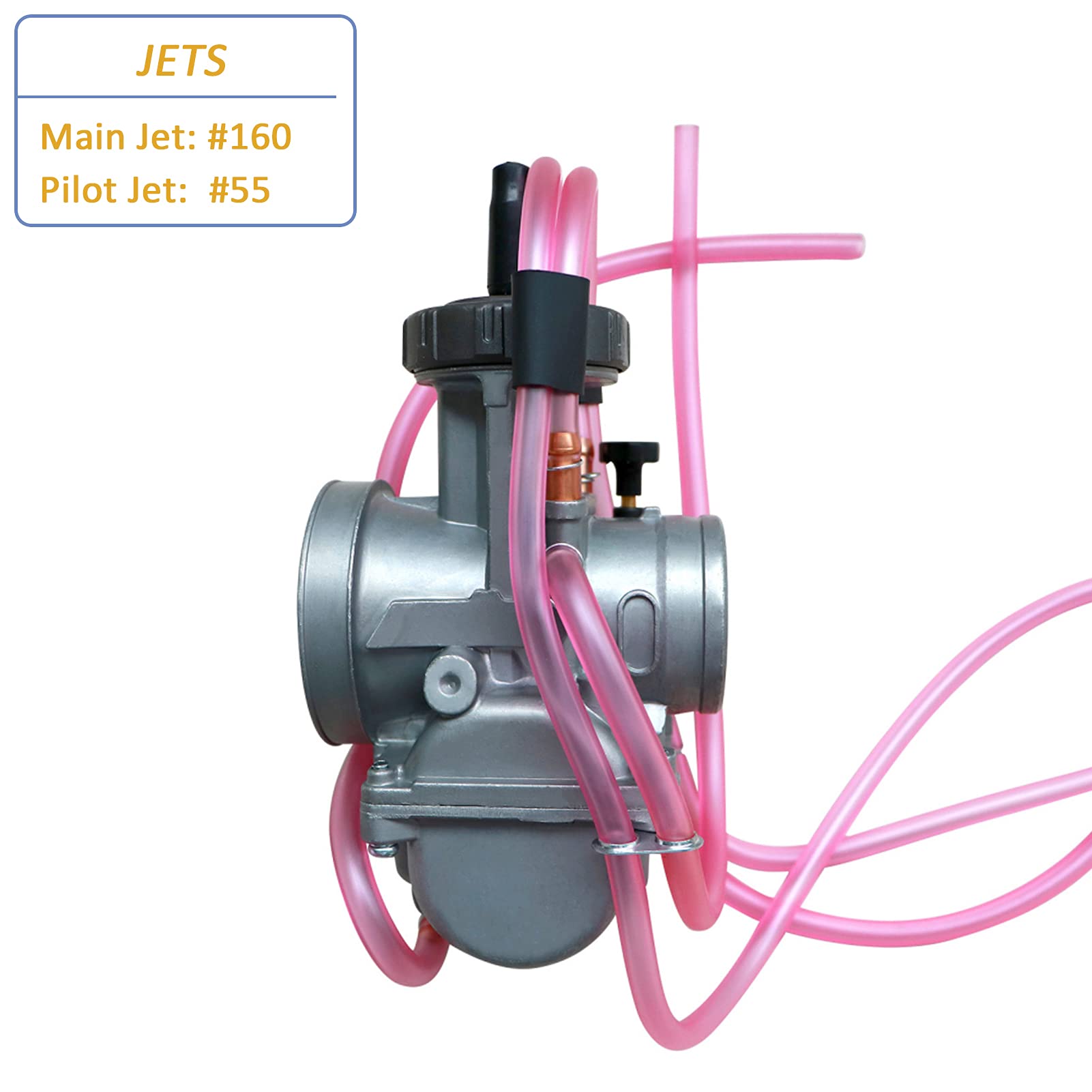 Motorcarb PWK 38mm Air Striker Carburetor for Yamaha, Suzuki, Honda, Kawasaki - Durable Plastic & Aluminium, Model pwk38