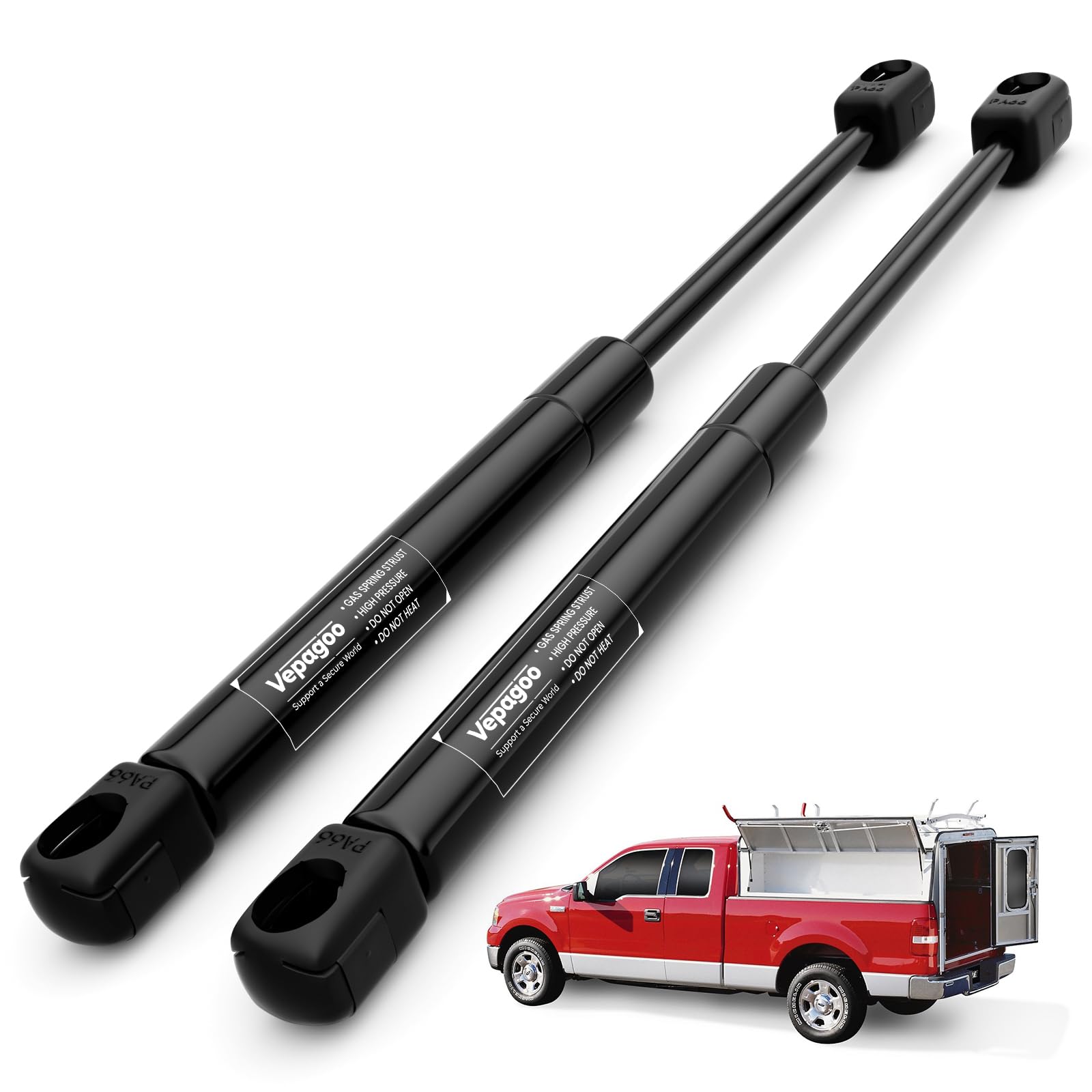 Vepagoo 12 inch 119Lb Gas Struts Shocks for Camper Shell Rear Window, Weatherguard Tool Box Lid, Truck Canopy Cap Cover, Lift Su